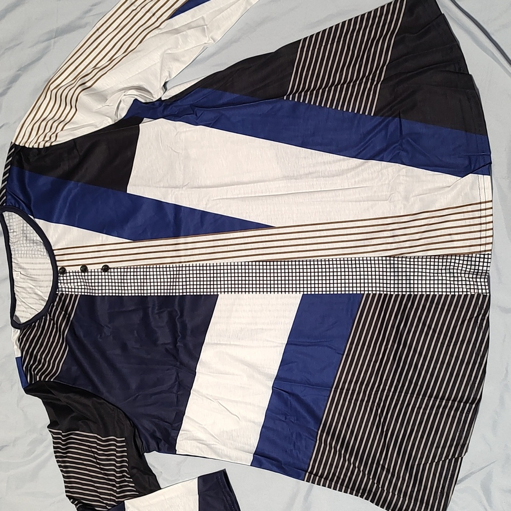 Colorful geometric designs 3/4 sleeve tunic